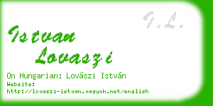 istvan lovaszi business card