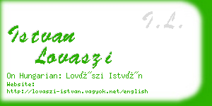 istvan lovaszi business card